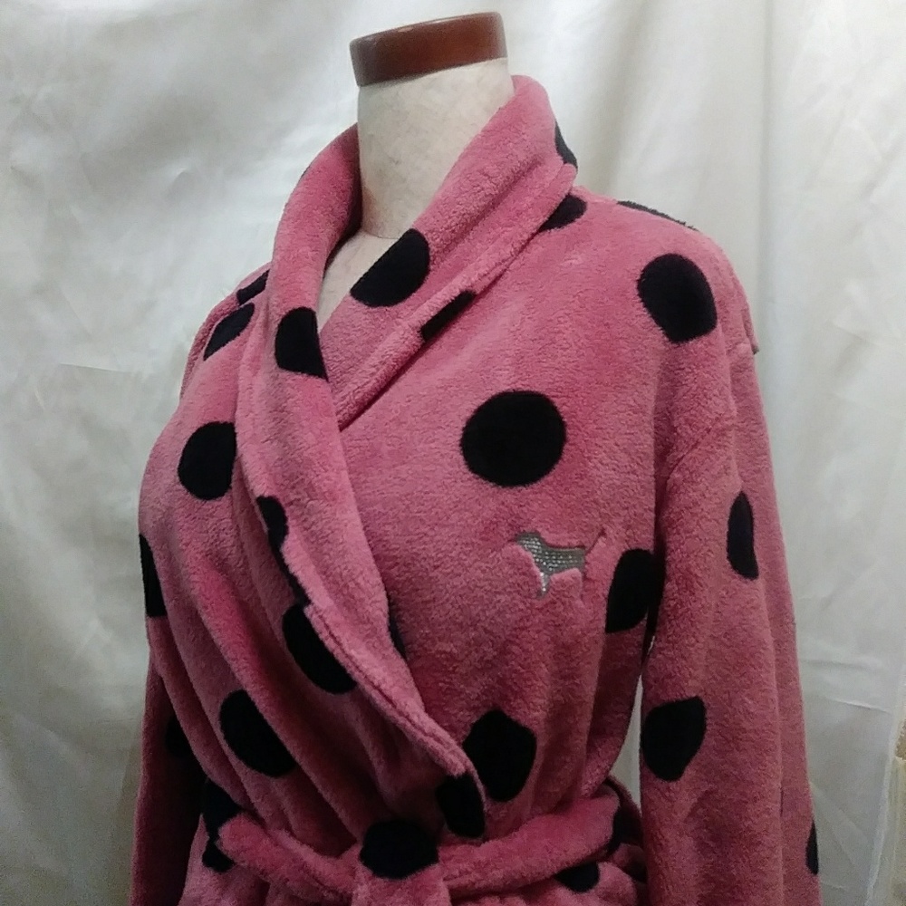 PINK!! VELOUR BATH ROBE🎆NEW🎆 - Picture 3 of 5